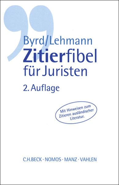 Zitierfibel für Juristen Law