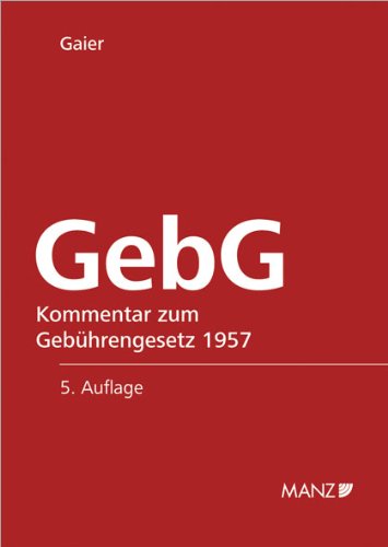 Kommentar zum Gebührengesetz 1957 Law