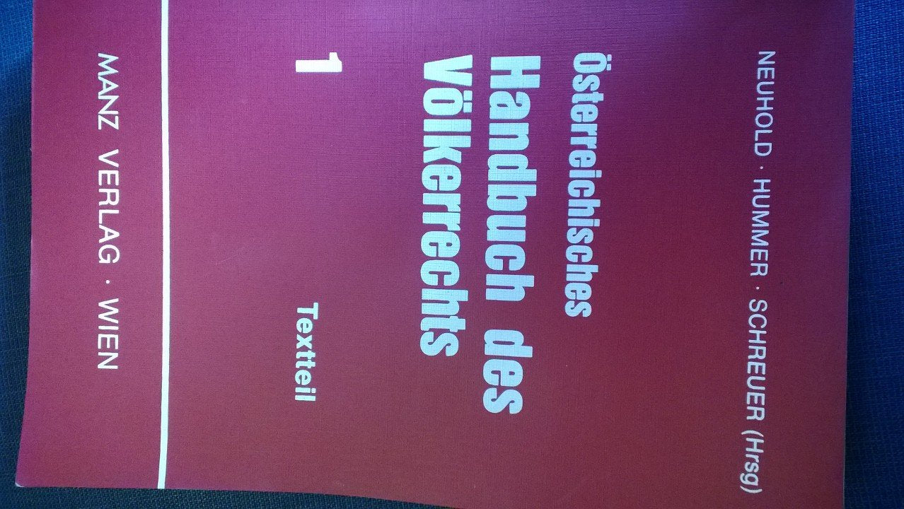 Österreichisches Handbuch des Völkerrechts, Teil 2: Materialienteil Books