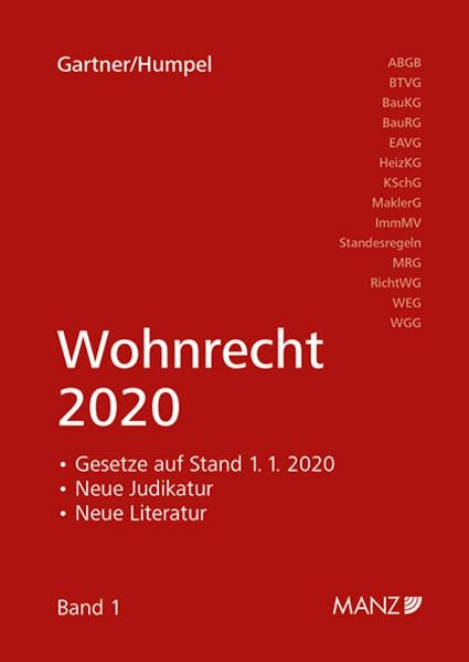 Wohnrecht 2020: Band 1 Law