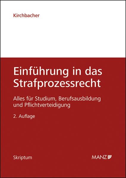 Einführung in das Strafprozessrecht Law