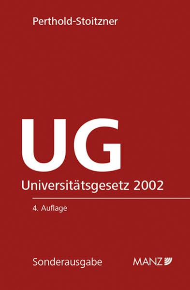 Universitätsgesetz 2002 - UG (Manzsche Sonder-Gesetzausgaben) Law