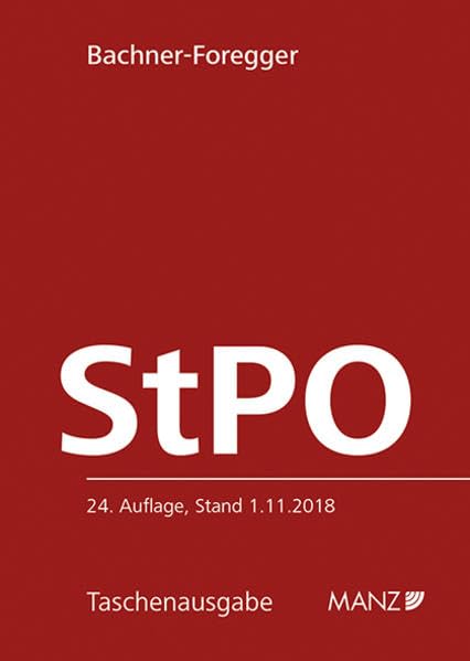 Strafprozessordnung StPO (Taschenausgabe) Law