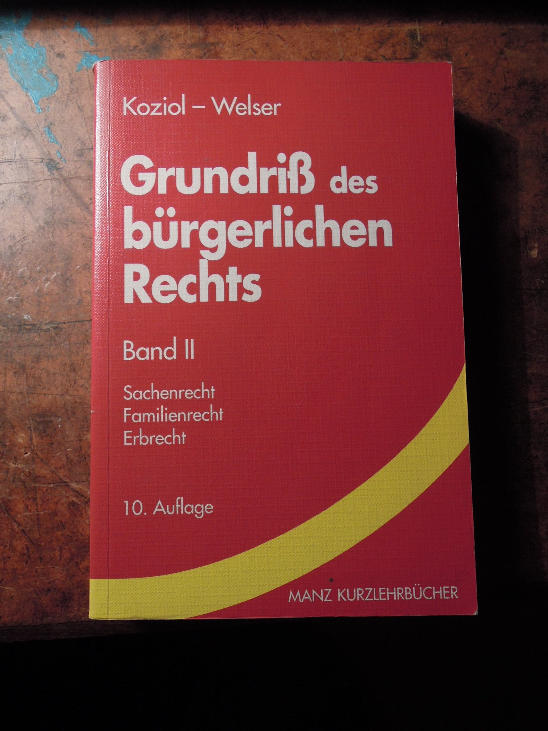 Grundriss des bürgerlichen Rechts: Sachenrecht, Familienrecht, Erbrecht (Manz Kurzlehrbuch) Law
