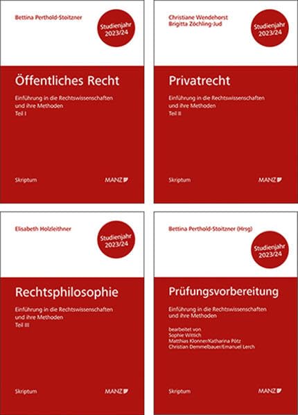 PAKET: Prüfungsvorbereitung + Einführung in die Rechtswissenschaften und ihre Methoden: Tl. I + Tl. II + Tl. III: Studienjahr 2023/24 (ALT) (Skriptum) Law