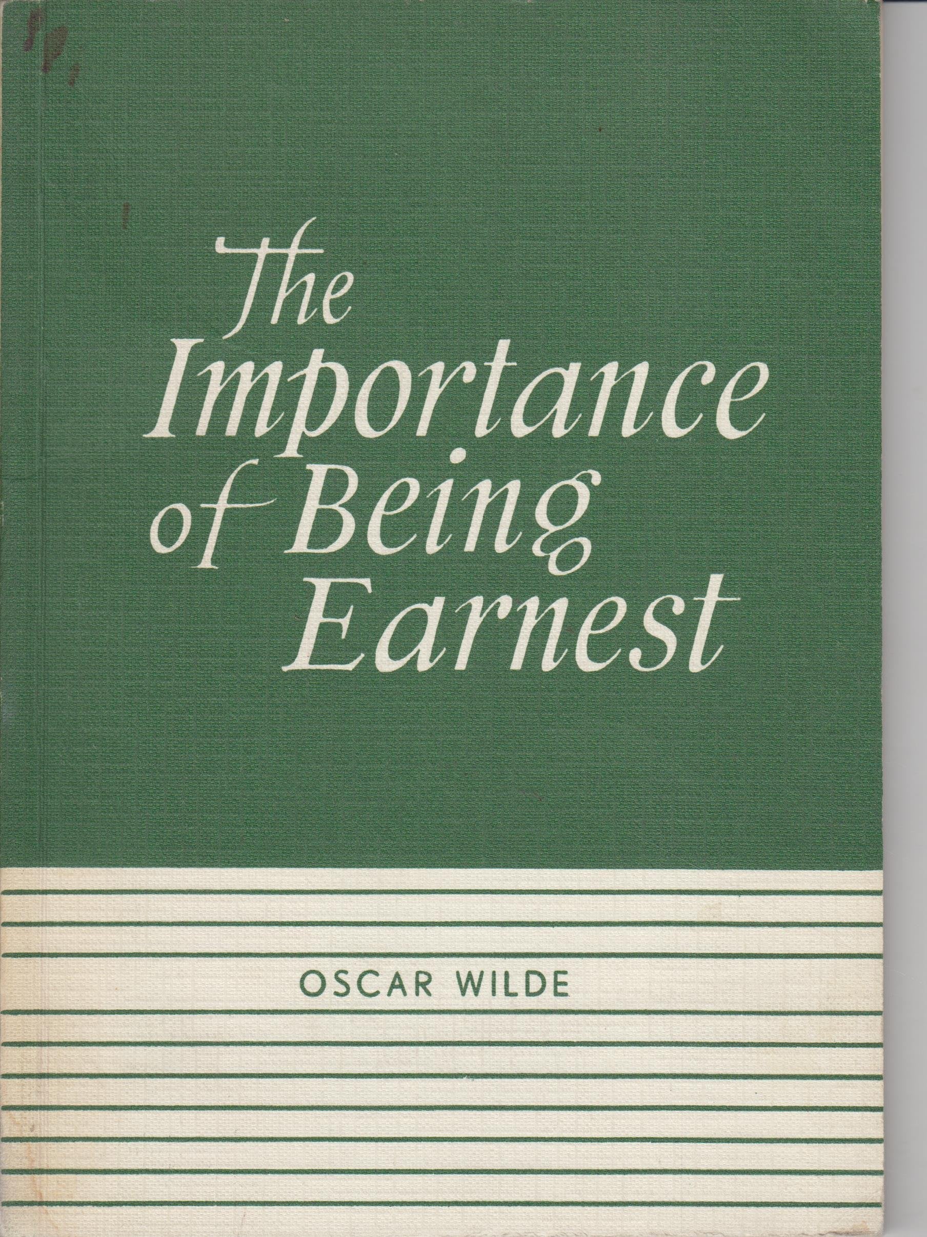 The importance of Being Earnest Fiction