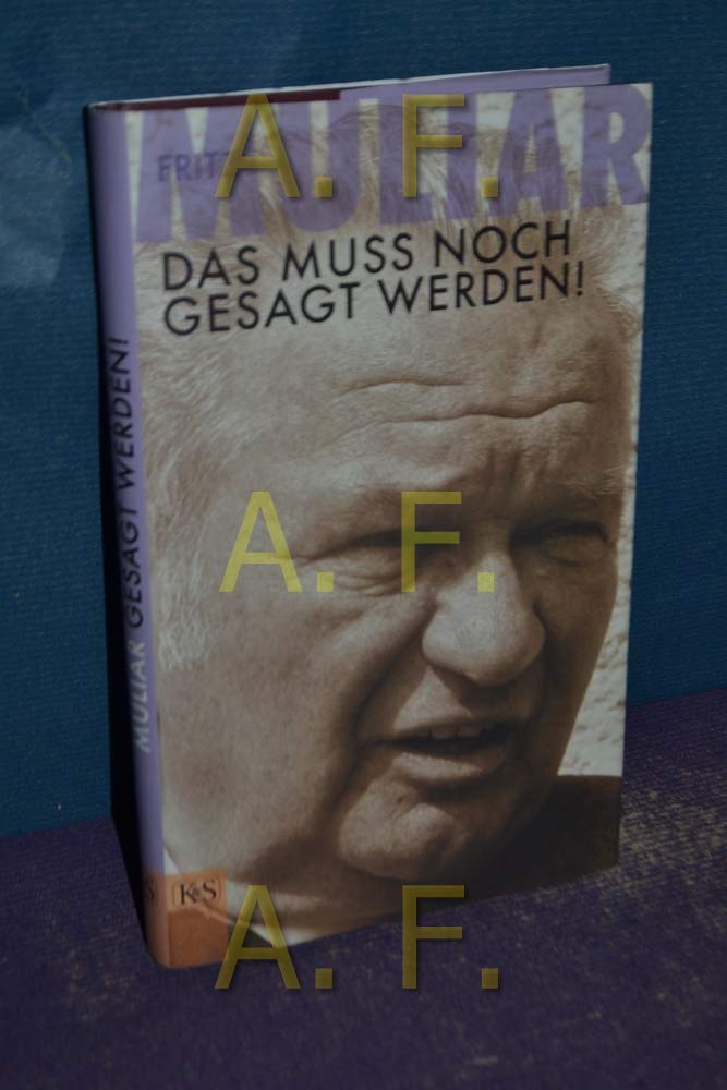Product Image: Das muss noch gesagt werden!