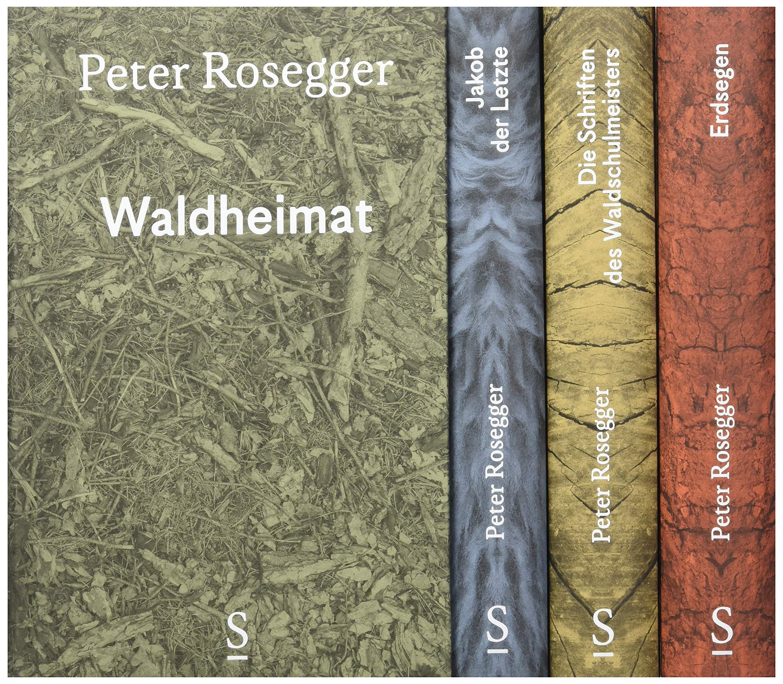 Peter Rosegger. Ausgewählte Werke. Gesamtschuber mit 4 Bänden: Mit Vorwort, Materialien und Kommentar, herausgegeben von Daniela Strigl und Karl Wagner Essays & Short Stories