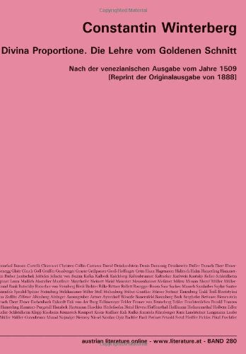 Divina Proportione. Die Lehre vom Goldenen Schnitt: Nach der venezianischen Ausgabe vom Jahre 1509 Politics & History
