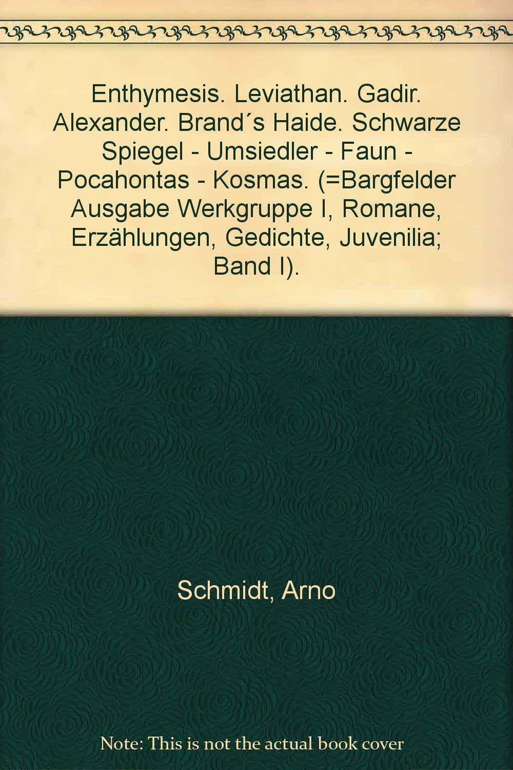 Bargfelder Ausgabe. Werkgruppe I. Romane, Erzählungen, Gedichte, Juvenilia Contemporary literature Books