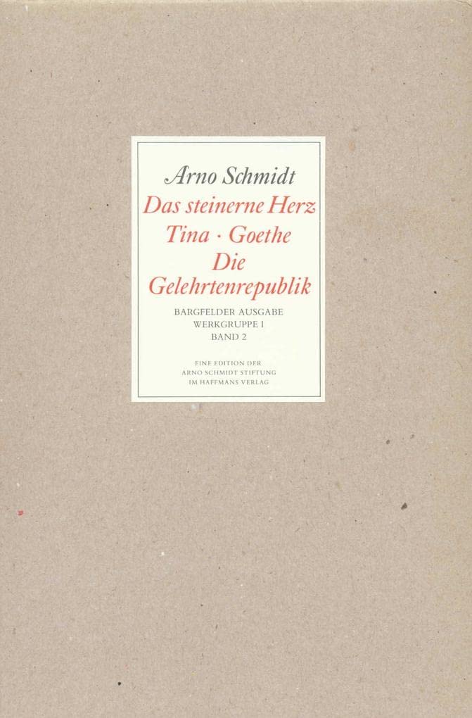 Bargfelder Ausgabe. Werkgruppe I. Romane, Erzählungen, Gedichte, Juvenilia Contemporary literature Books