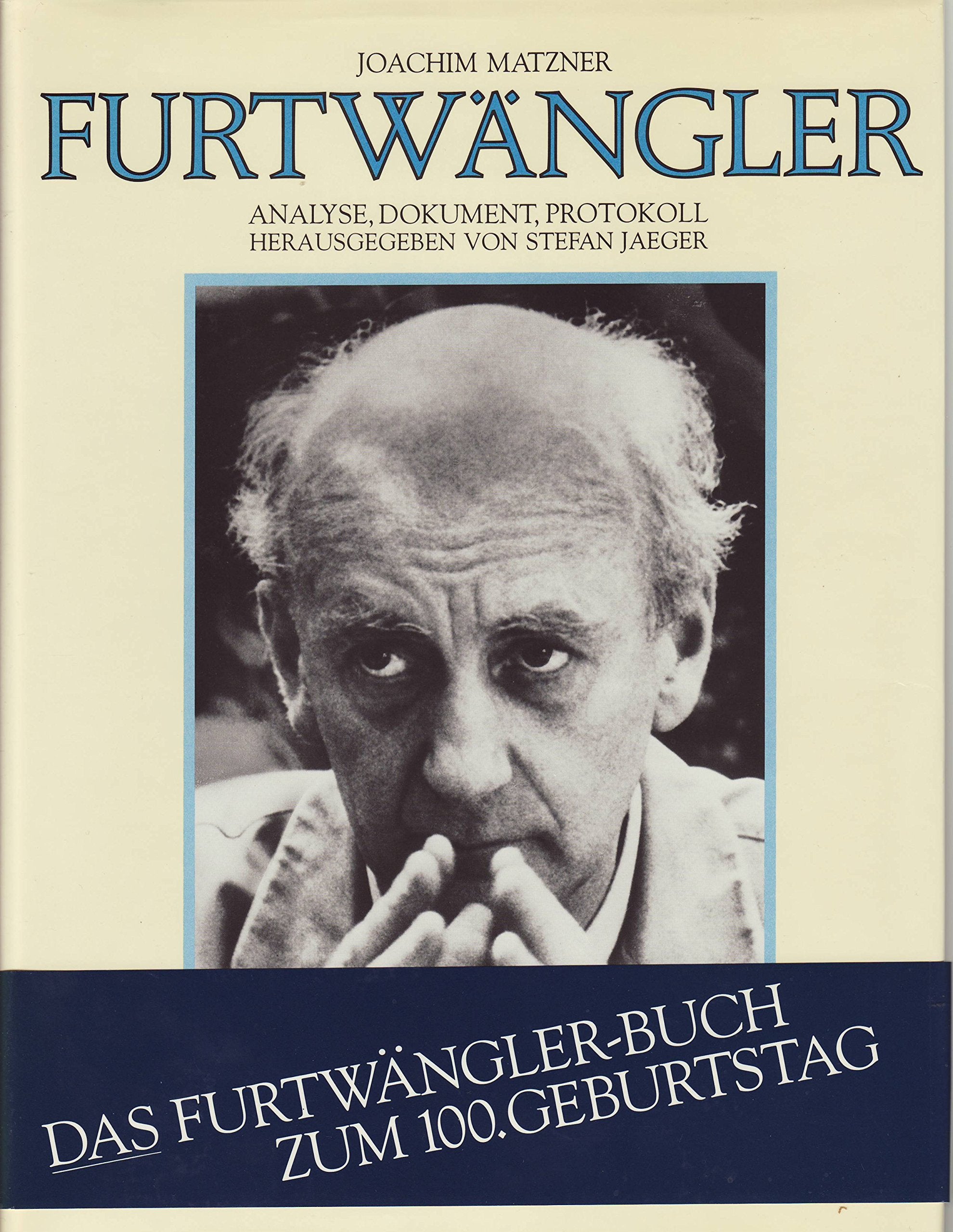 FURTWAENGLER - ANALYSE DOKUM. book