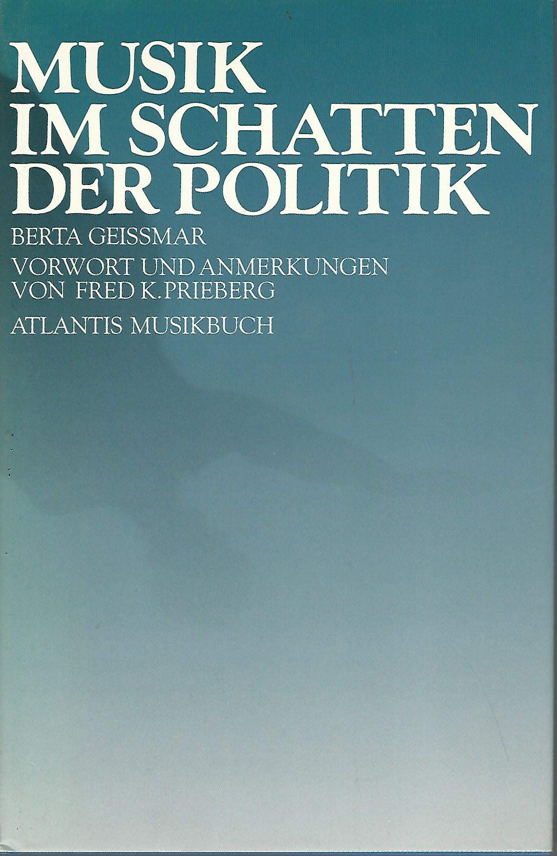 MUSIK IM SCHATTEN DER POLITIK Sheet Music