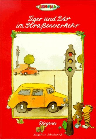 Tiger und Bär im Straßenverkehr, Schreibschrift Business & Technology