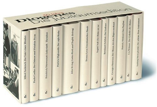 Diogenes Jubiläums-Edition in 12 Bänden in Kassette Fiction