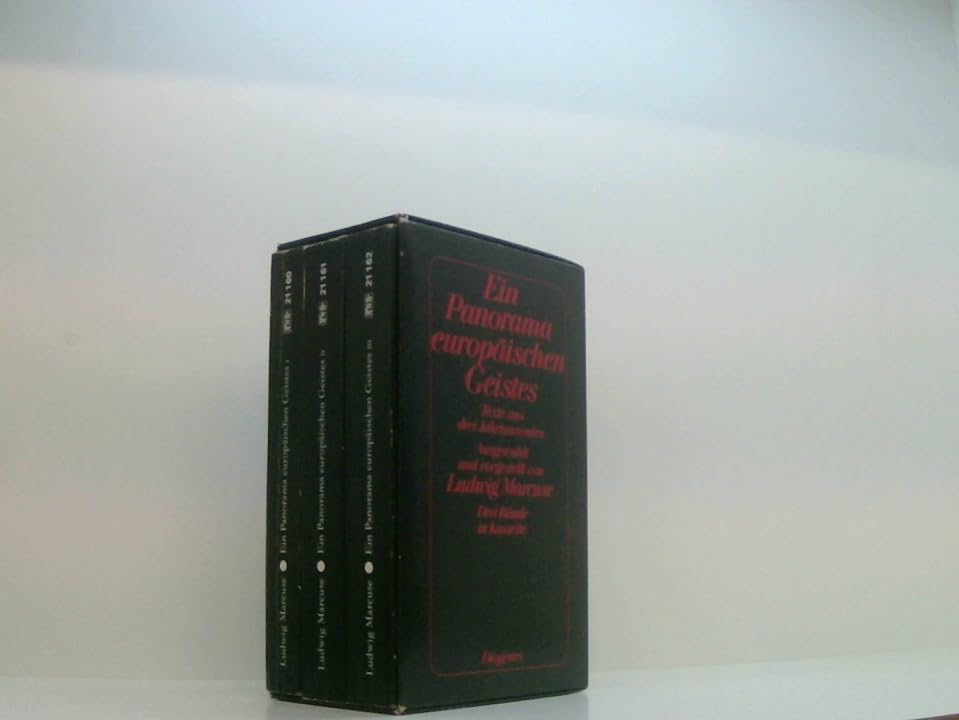 Ein Panorama europäischen Geistes: Texte aus drei Jahrtausenden. Band I: Diogenes bis Plotin, Band II: Augustinus bis Hegel, Band III: Karl Marx bis Thomas Mann (detebe - Kassetten) Books