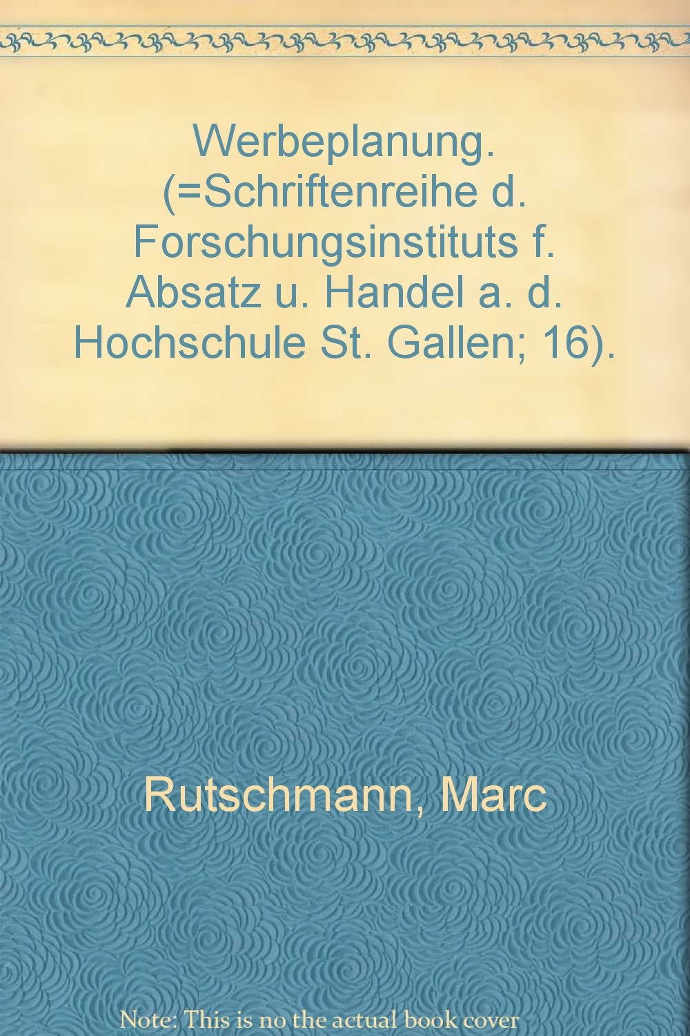 Product Image: Werbeplanung: Ein entscheidungsorientierter Ansatz