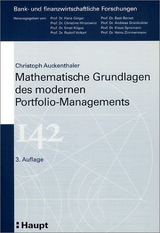 Mathematische Grundlagen des modernen Portfolio-Managements (Bank- und finanzwirtschaftliche Forschungen) Law