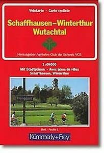 Schaffhausen-Winterthur-Wutachtal: Velokarte 1:60000 mit Stadtplänen Schaffhausen + Winterthur (Kümmerly+Frey Velokarten) Maps & Plans