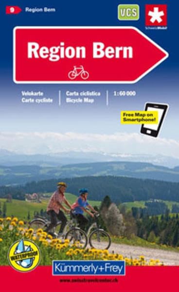 Region Bern: Nr. 9, Velokarte, 1:60000, waterproof, Freemap on Smartphone included (Kümmerly+Frey Velokarten, Band 9) Leisure, Home & Garden