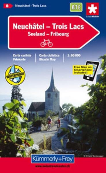 Neuchâtel / Trois Lacs 8 k&f (r) cycle map wp GPS (8) book