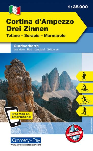 KuF Italien Outdoorkarte 06 Cortina d'Ampezzo Drei Zinnen 1 : 35.000 Leisure, Home & Garden