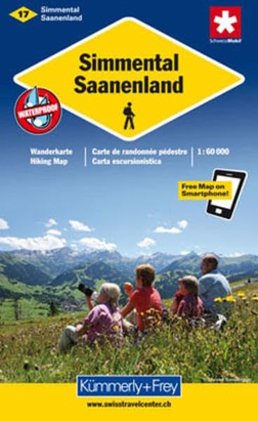 Simmental-Saanenland: Nr. 17, Wanderkarte, Massstab 1:60000, waterproof, Freemap on Smartphone included (Kümmerly+Frey Wanderkarte 1:60.000, Band 17) Leisure, Home & Garden