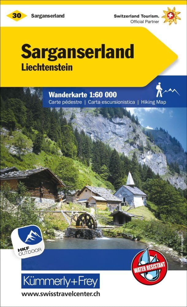 Kümmerly+Frey Wanderkarte 30 Sarganserland 1:60.000: Mit Lichtenstein. Wetterfest, matt laminiert und mit free Download Leisure, Home & Garden