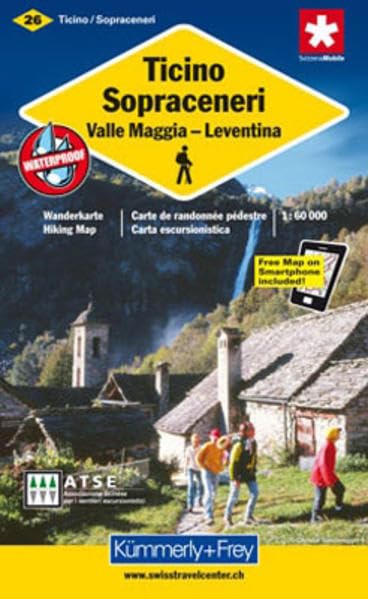 KuF Schweiz Wanderkarte 26 Tessin Sopraceneri Valle Maggia- Leventina 1 : 60 000 Leisure, Home & Garden Books