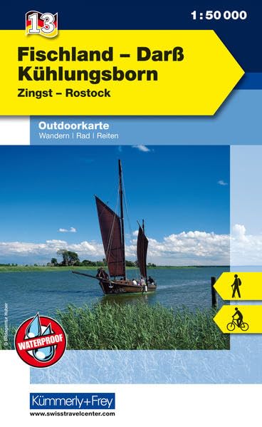 KuF Deutschland Outdoorkarte 13. Fischland - Darß - Kühlungsborn 1 : 50.000 Leisure, Home & Garden