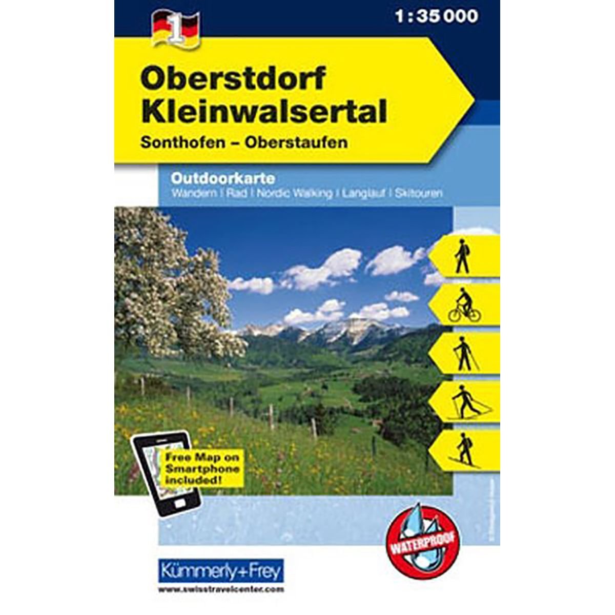 Oberstorf- Kleinwalsertal, Sonthofen, Oberstaufen: Nr. 1, Outdoorkarte, 1:35 000, Freemap on Smartphone included (Kümmerly+Frey Outdoorkarten Deutschland, Band 1) Leisure, Home & Garden