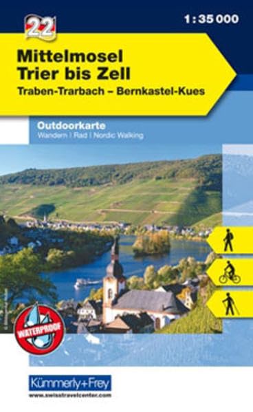 Mittelmosel - Trier bis Zell: Nr. 22, Outdoorkarte Deutschland, 1:35 000 (Kümmerly+Frey Outdoorkarten Deutschland, Band 22) Leisure, Home & Garden