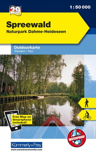 Spreewald Nr. 29 Outdoorkarte Deutschland 1:50 000: Naturpark Dahme-Heideseen, water resistant, free Download mit HKF Maps App (Kümmerly+Frey Outdoorkarten Deutschland, Band 29) Leisure, Home & Garden