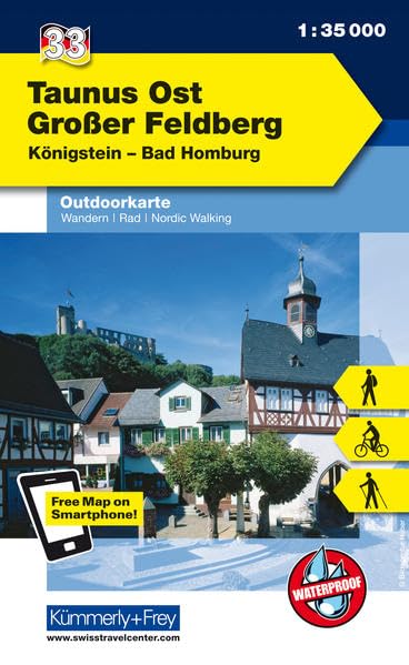 KuF Deutschland Outdoorkarte 33 Taunus Ost, Großer Feldberg 1 : 35.000 Leisure, Home & Garden