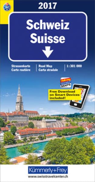 KuF Schweiz 2017. 1 : 301 000. Straßenkarte Leisure, Home & Garden