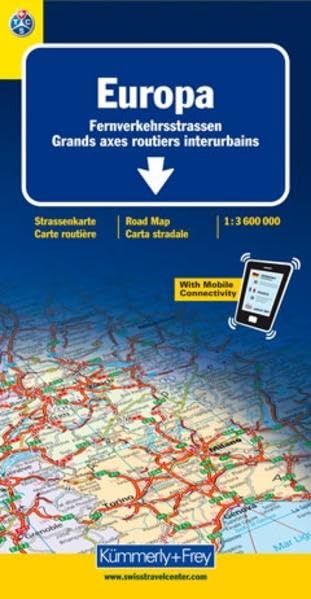 Europa Fernverkehrsstrassen: Massstab 1:3,6 Mio. Strassenkarte (Kümmerly+Frey Strassenkarten) Leisure, Home & Garden