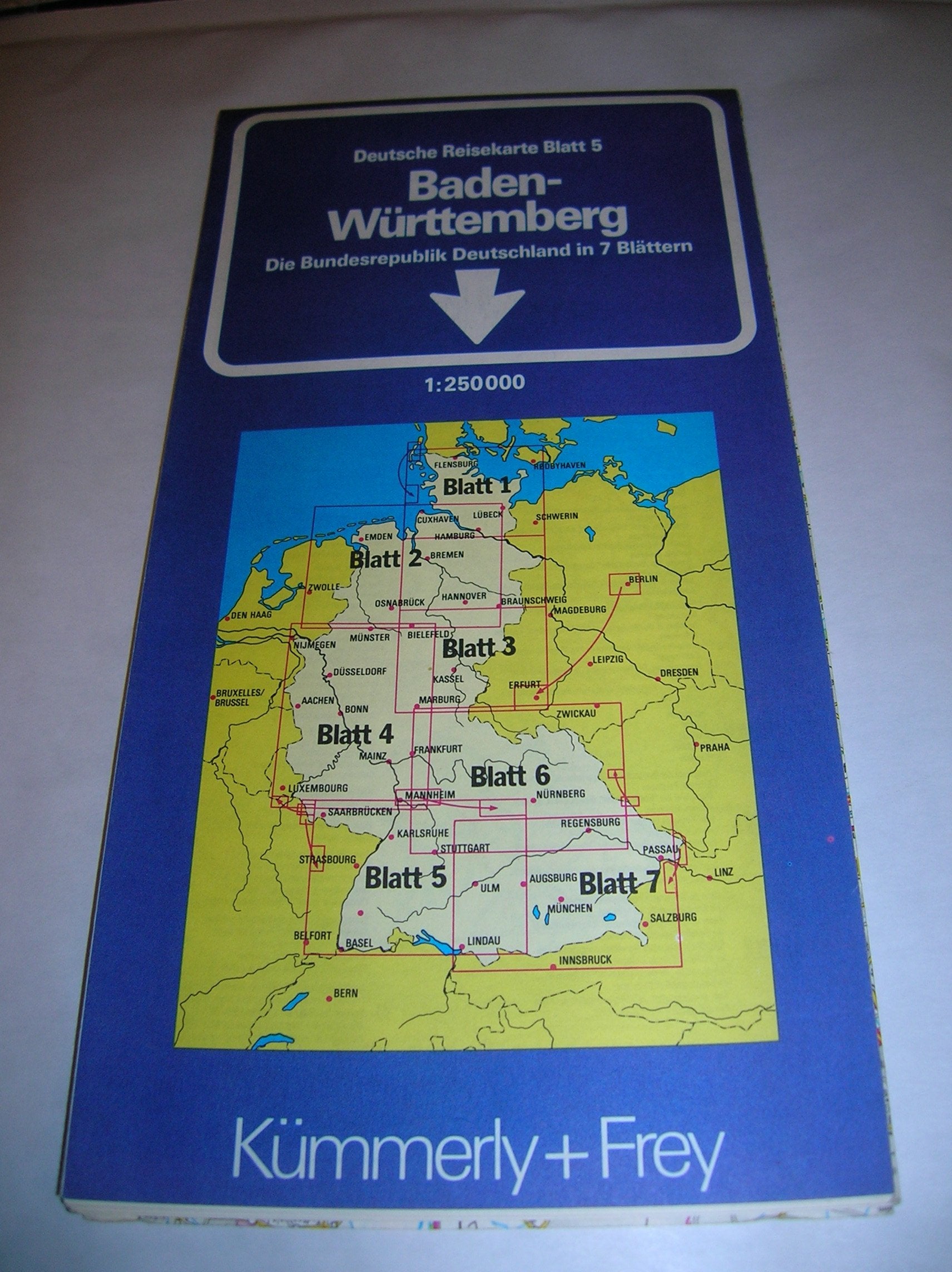 Deutsche Reisekarten, Bl.5, Baden-Württemberg: Strassenkarte 1:250000. Schwarzwald - Elsass - Bodensee Blatt 5 (Kümmerly+Frey Strassenkarten, Band 5) Leisure, Home & Garden