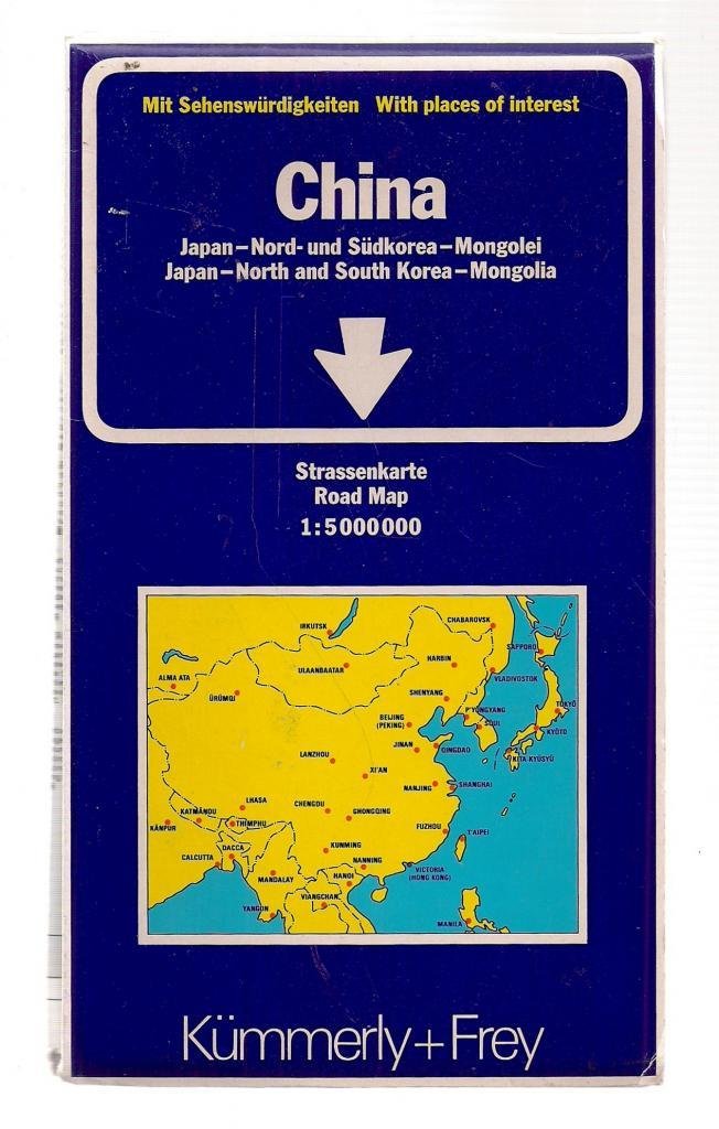 Carte de Chine, Japon, Corée du Nord, Corée du Sud, Mongolie. Echelle 1/5000000 Leisure, Home & Garden