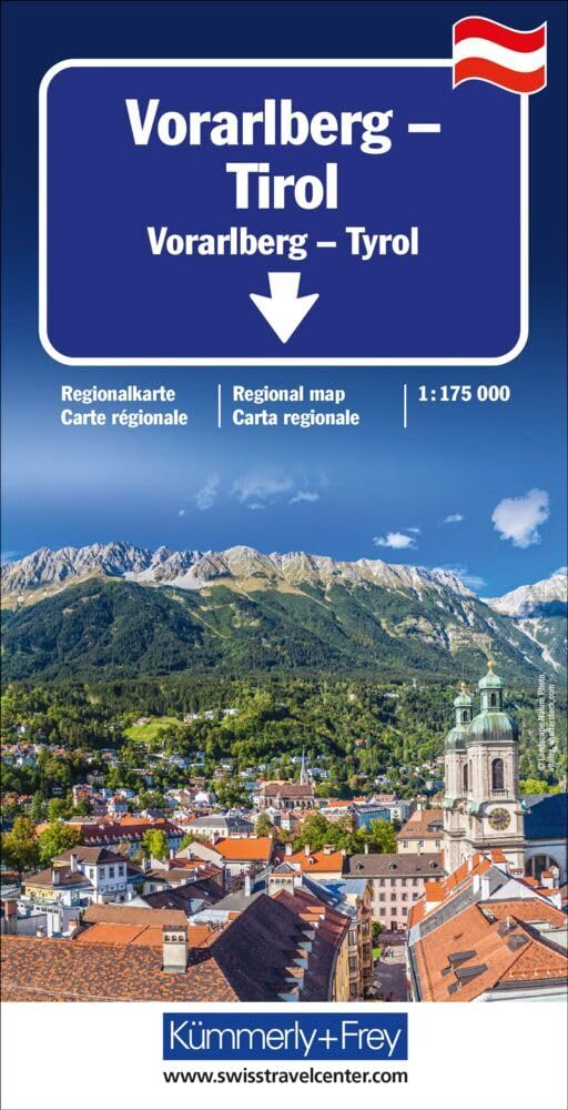 Kümmerly+Frey Regional-Strassenkarte Vorarlberg, Tirol 1:175.000 Leisure, Home & Garden