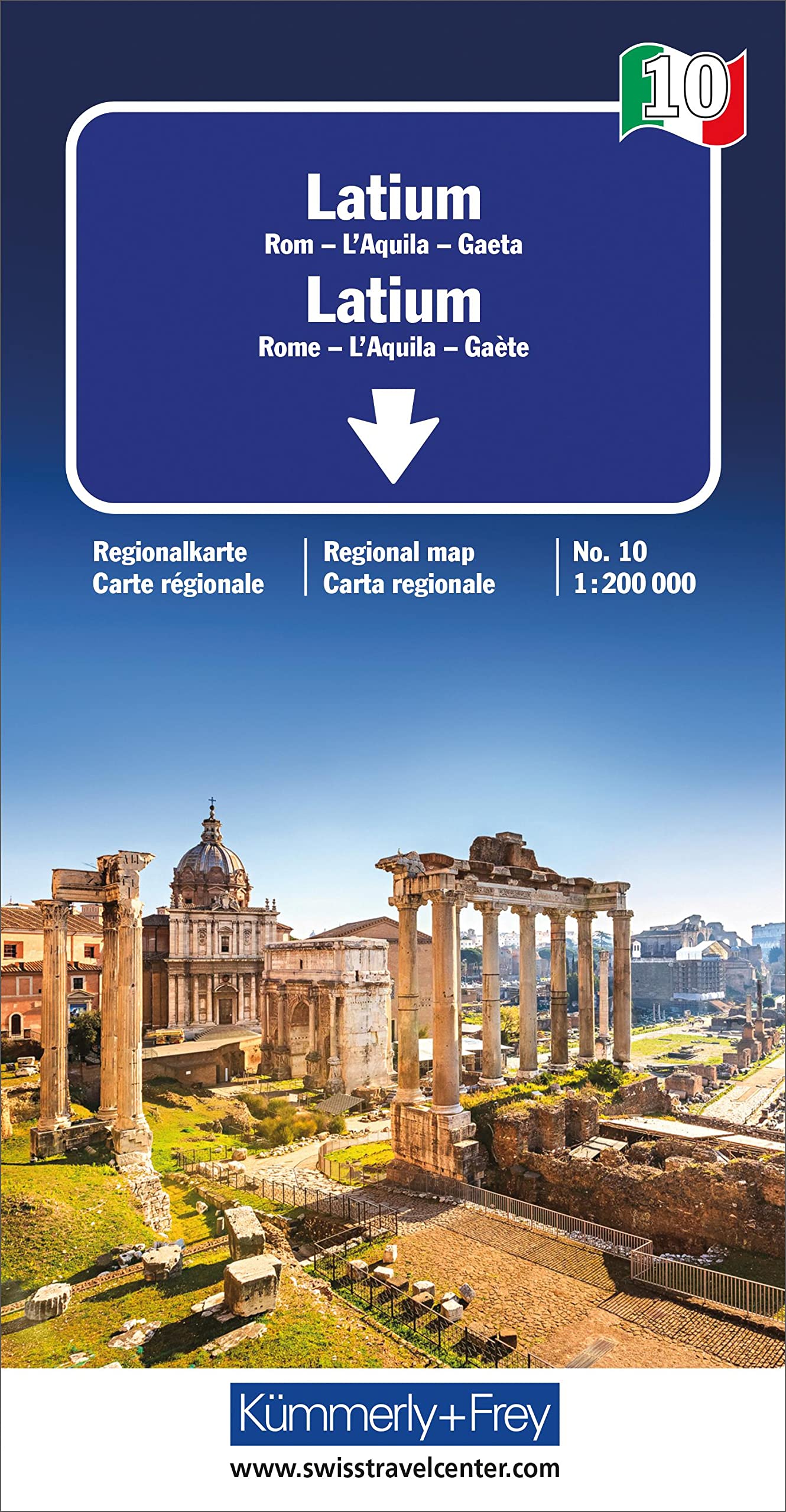 KuF Italien Regionalkarte 10. Latium / Rom 1 : 200 000 Leisure, Home & Garden