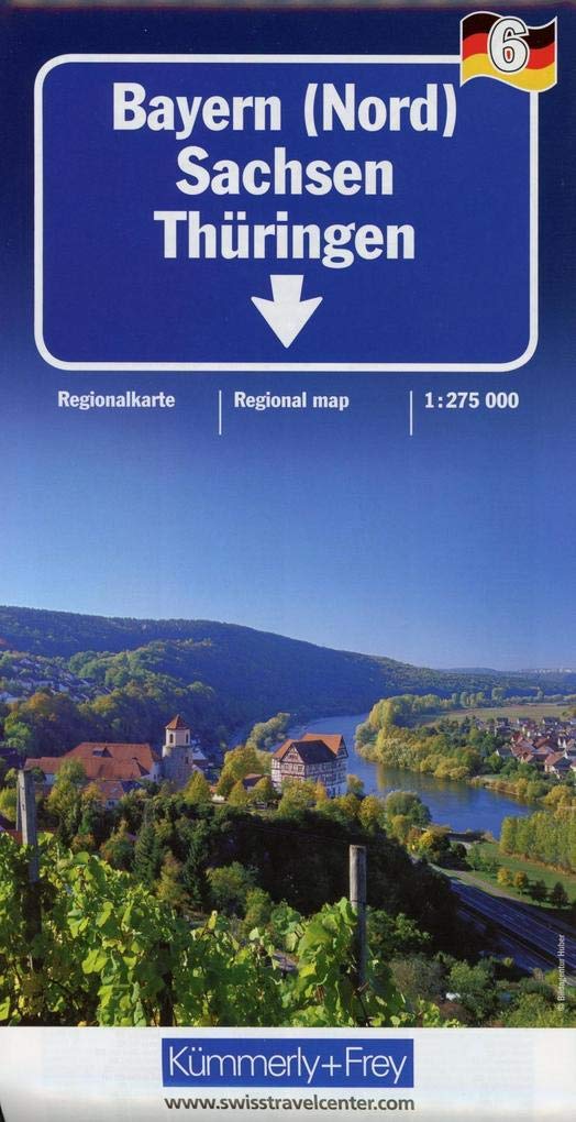KuF Deutschland Regionalkarte 06. Bayern Nord, Sachsen, Thüringen 1 : 275 000 Leisure, Home & Garden