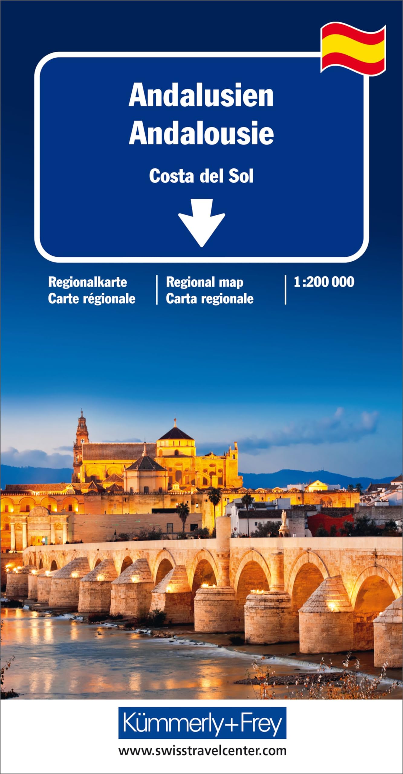 Kümmerly+Frey Regional-Strassenkarte Andalusien 1:200.000: Mit Costa del Sol. Inkl. Stadtpläne, Ortsverzeichnis und Reiseinformationen Stationery