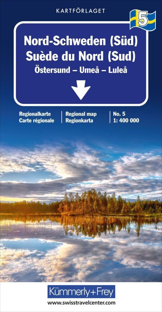 Kümmerly+Frey Regional-Strassenkarte 5 Nord-Schweden (Süd) 1:400.000: Mit Östersund, Umea und Lulea. Inkl. Reiseinformationen Leisure, Home & Garden