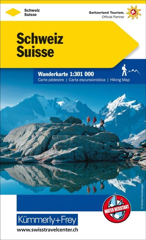 Kümmerly+Frey Wanderkarte Schweiz 1:301.000: Wetterfest, matt laminiert und mit free Download Leisure, Home & Garden