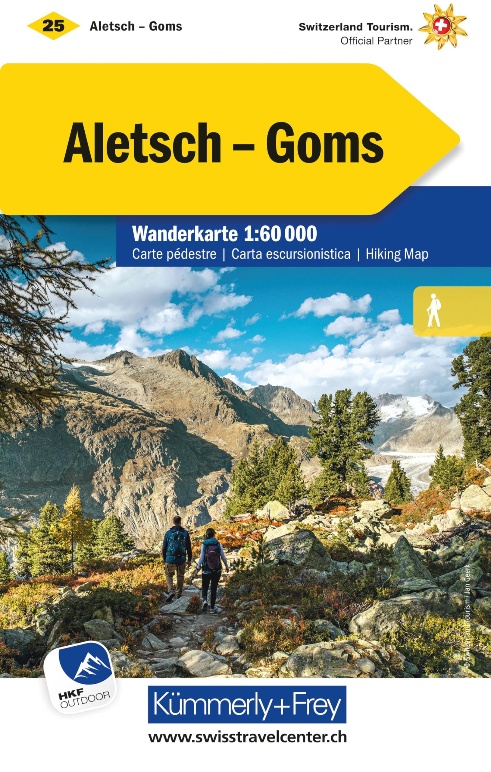 Kümmerly+Frey Wanderkarte 25 Aletsch, Goms 1:60.000 Leisure, Home & Garden