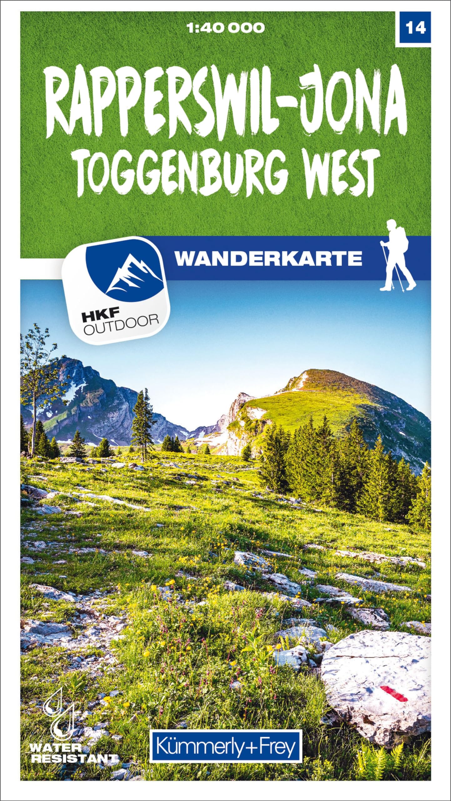 Kümmerly+Frey Wanderkarte 14 Rapperswil-Jona 1:40.000: Mit Toggenburg West. Wetterfest, matt laminiert und mit free Download Leisure, Home & Garden