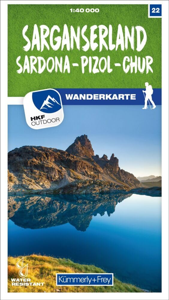 Kümmerly+Frey Wanderkarte 22 Sarganserland 1:40.000: Mit Sardona, Pizol und Chur. Wetterfest, matt laminiert und mit free Download Leisure, Home & Garden