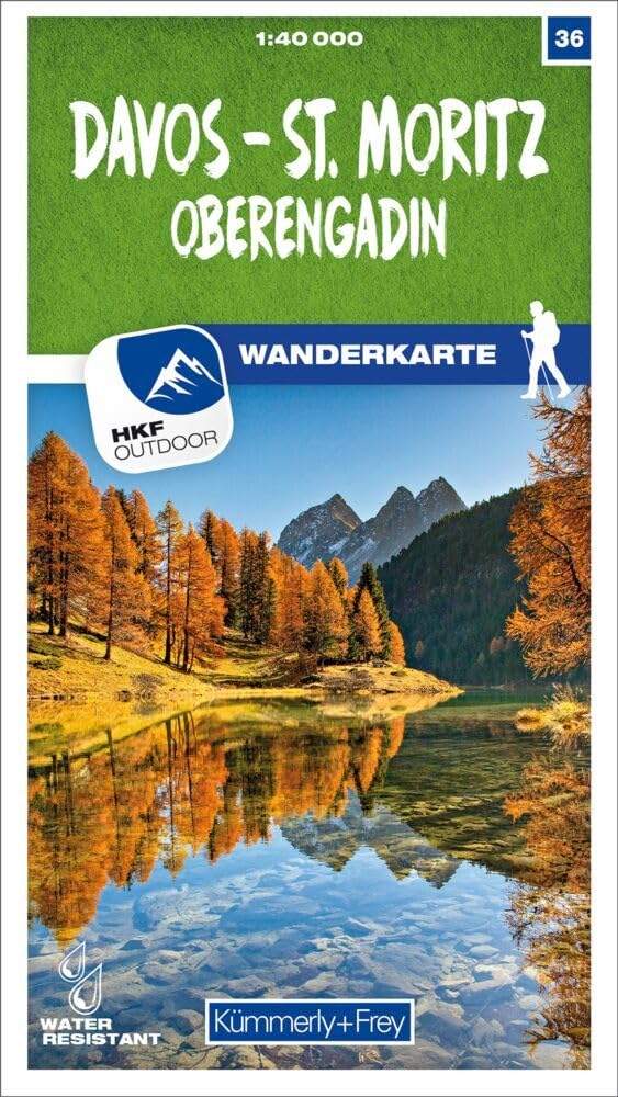 Kümmerly+Frey Wanderkarte 36 Davos, St. Moritz 1:40.000: Mit Oberengadin. Wetterfest, matt laminiert und mit free Download Leisure, Home & Garden