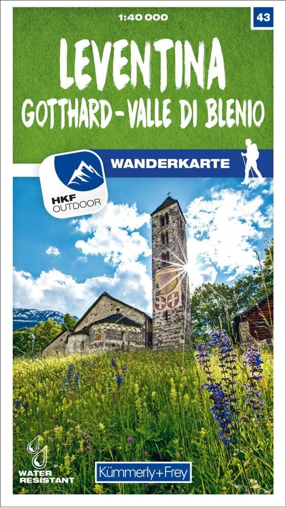 Kümmerly+Frey Wanderkarte 43 Leventina 1:40.000: Mit Gotthard und Valle di Blenio. Wetterfest, matt laminiert und mit free Download Leisure, Home & Garden