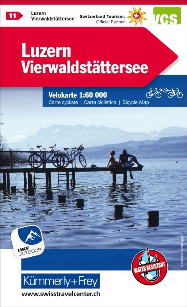 Kümmerly+Frey Velokarte 11 Luzern, Vierwaldstättersee 1:60.000 Leisure, Home & Garden